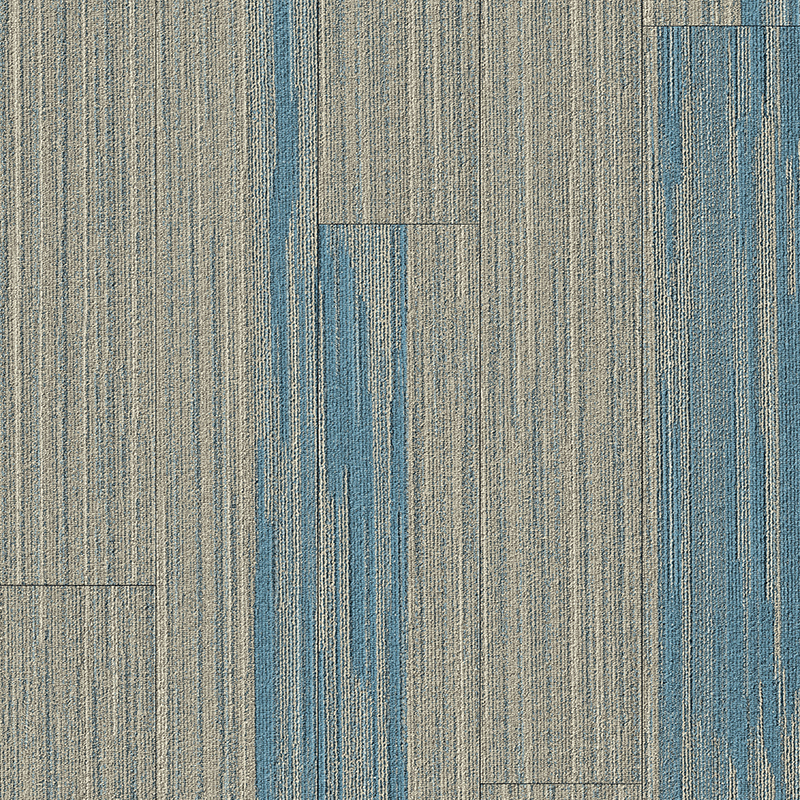 Textura de carpete com listras lineares cinza-azul ABA Click Pisos de pranchas de vinil